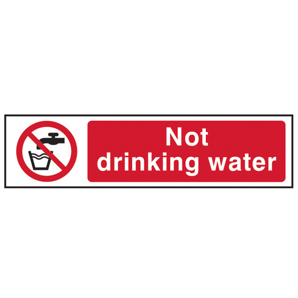 Scan SCA5051 Not Drinking Water - PVC Sign 200 x 50mm