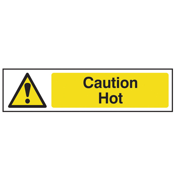 Scan SCA5115 Caution Hot - PVC Sign 200 x 50mm
