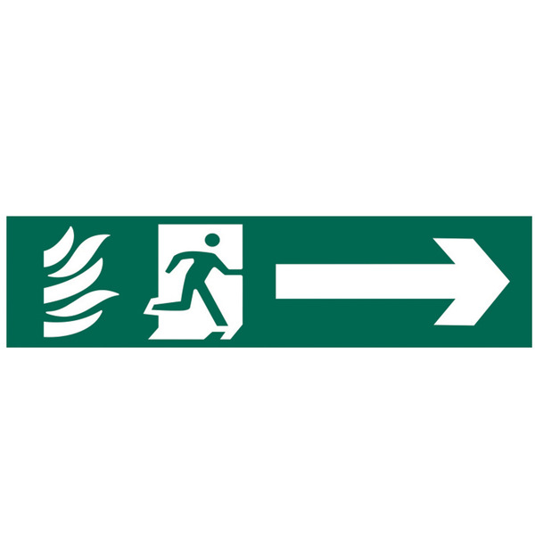 Scan SCA5200 Running Man Arrow Right - PVC Sign 200 x 50mm