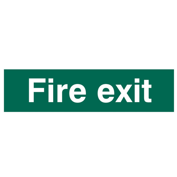 Scan SCA5204 Fire Exit Text Only - PVC Sign 200 x 50mm