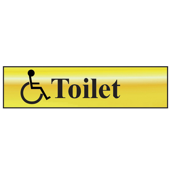 Scan SCA6004 Disabled Toilet - Polished Brass Effect 200 x 50mm