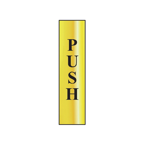 Scan SCA6032 Push Vertical - Polished Brass Effect 50 x 200mm