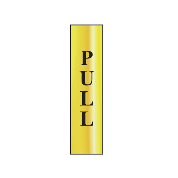 Scan SCA6034 Pull Vertical - Polished Brass Effect 50 x 200mm