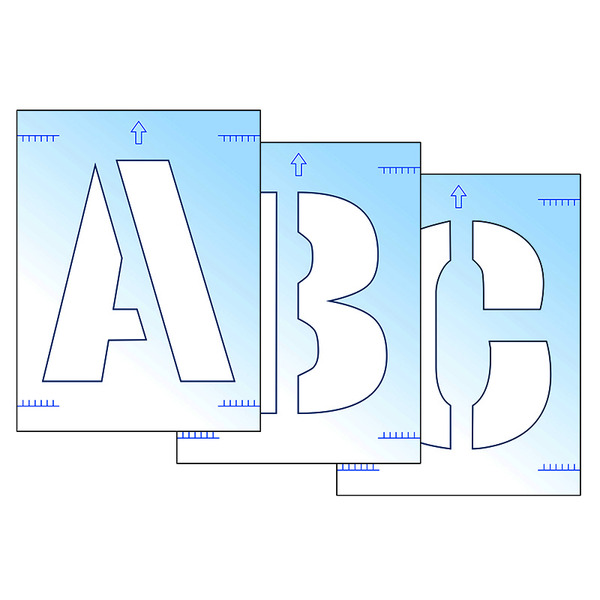Scan SCA9417 Letter Stencil Kit 300mm