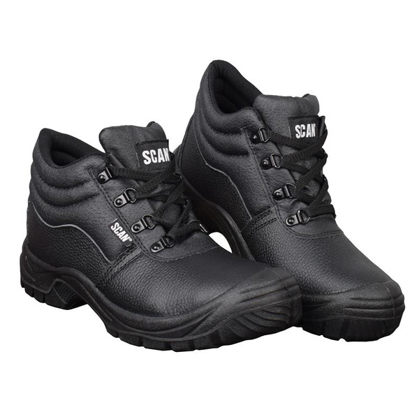 Scan SCAFWCHUK6 4 D-Ring Chukka Safety Boots Black UK 6 EUR 40