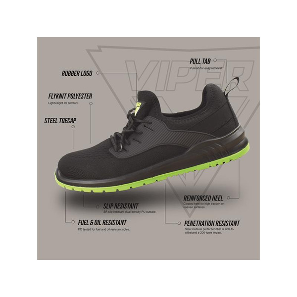 Scan SCAFWVIPTR12 Viper S1P Safety Trainers UK 12 EUR 47