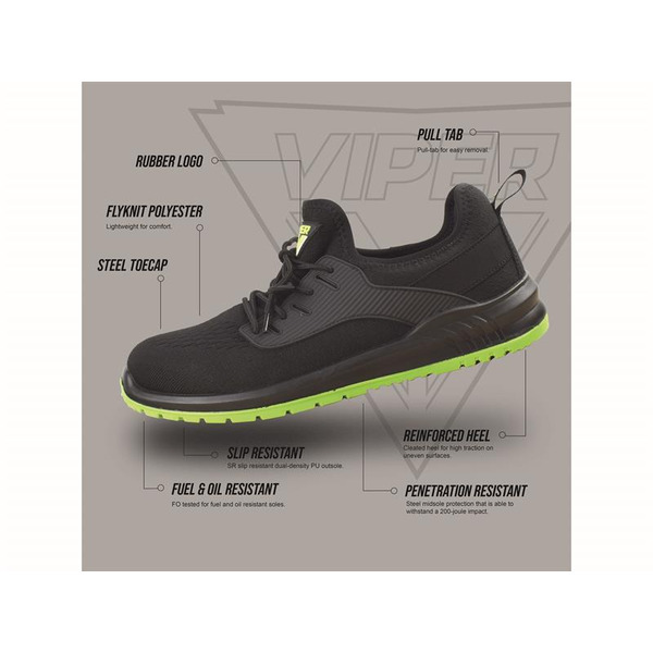 Scan SCAFWVIPTR9 Viper S1P Safety Trainers UK 9 EUR 43