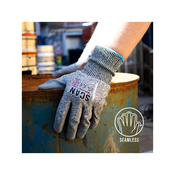 Scan SCAGLOCUTDM PU Palm Cut D Gloves - M (Size 8)