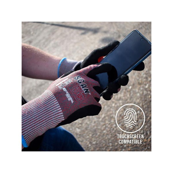 Scan SCAGLOCUTFL Nitrile Palm Cut F Gloves - L (Size 9)