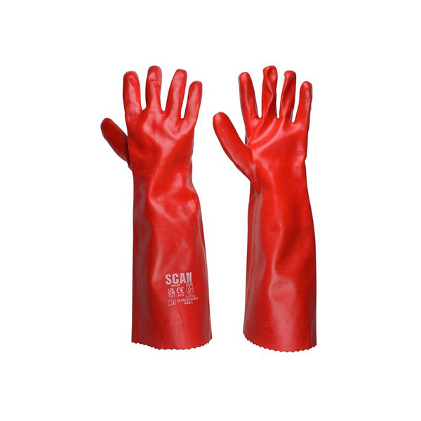 Scan SCAGLOGAUN18 PVC Gauntlet 45cm (18in) - L (Size 9)