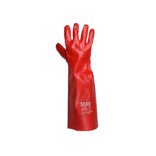 Scan SCAGLOGAUN18 PVC Gauntlet 45cm (18in) - L (Size 9)