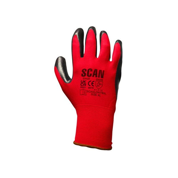 Nitrile Coated Knitted Gloves - L (Size 9)