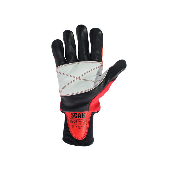 Scan SCAGLOPCSL Class 1 Dual Hand Chainsaw Leather Gloves - L (Size 9)