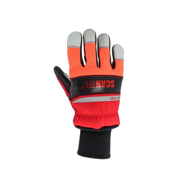 Scan SCAGLOPCSL Class 1 Dual Hand Chainsaw Leather Gloves - L (Size 9)