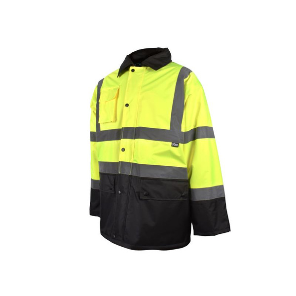 Scan SCAHVMJLYB Hi-Vis Yellow/Black Motorway Jacket - L (44in)