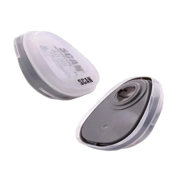 Scan SCAPPEFCP2 Twin Half Mask P2 Particle Filter Cartridge (Pack of 2)