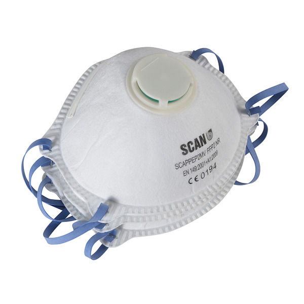 Scan SCAPPEP2MV Moulded Disposable Mask Valved FFP2 Protection (Pack 3)