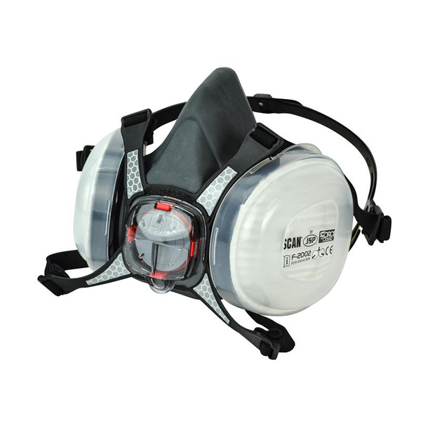 Twin Half Mask Respirator + P2 Dust Filter Cartridges