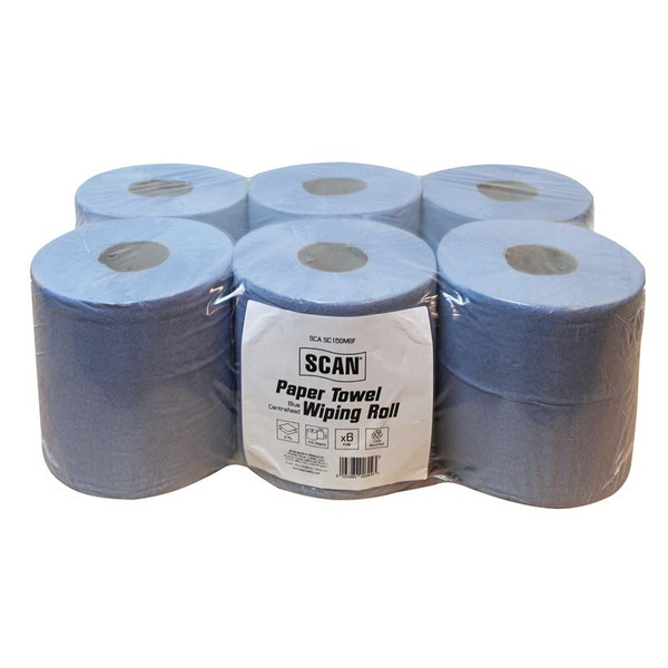 Scan SCASC150M6F Paper Towel Wiping Roll 2-Ply 176mm x 150m (Pack 6)
