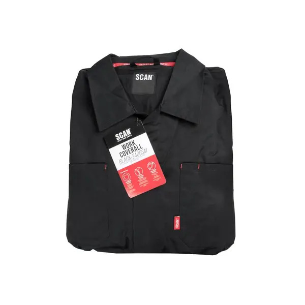 Scan SCAWWCOVXL Coverall/Boiler Suit Black - XL
