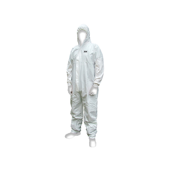 Scan SCAWWDOXL56 Chemical Splash Resistant Disposable Coverall White Type 5/6 XL (42-45in)