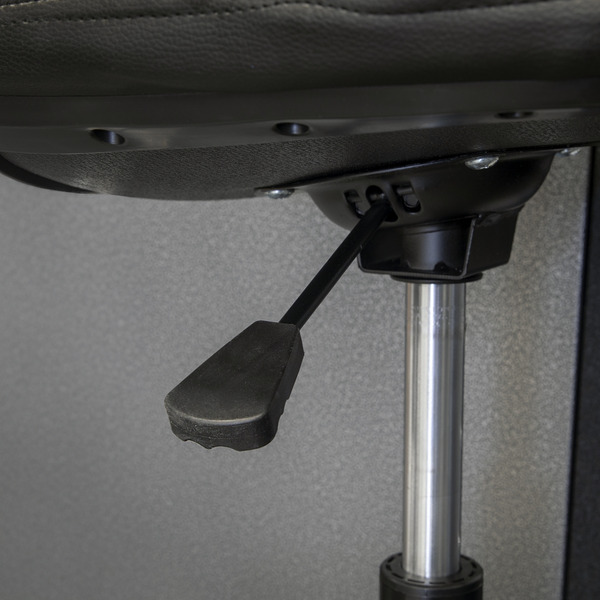 Sealey SCR01B Premier Industrial Pneumatic Workshop Stool with Adjustable Height Swivel Seat & Back Rest