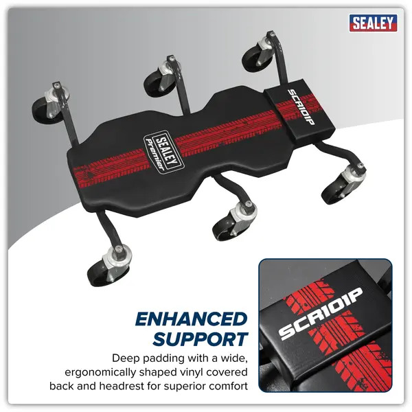 Sealey SCR101P Steel Creeper with 6 Rough Ground 5