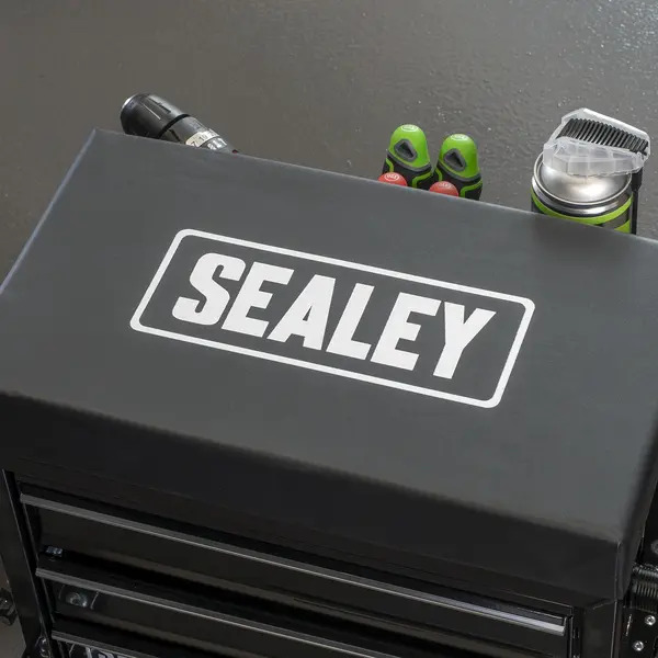 Sealey SCR18B Mechanic's Utility Seat & Toolbox - Black