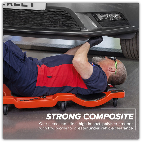 Sealey SCR80HD Composite Padded Creeper with 6 Wheels