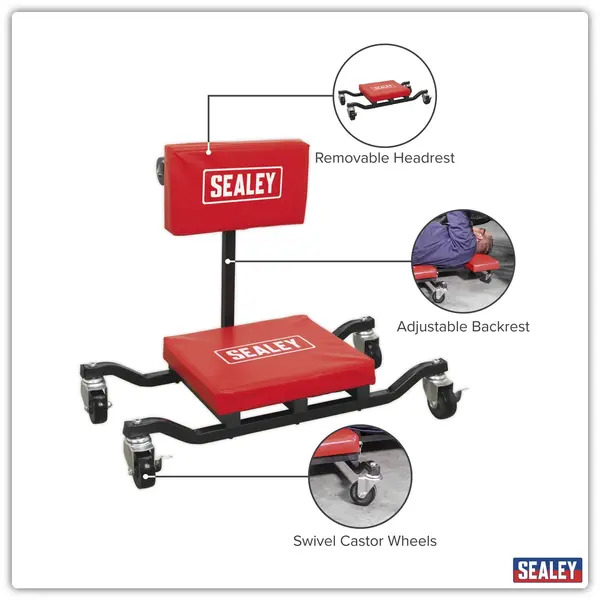 Sealey SCR85 Low Level Creeper, Seat & Kneeler
