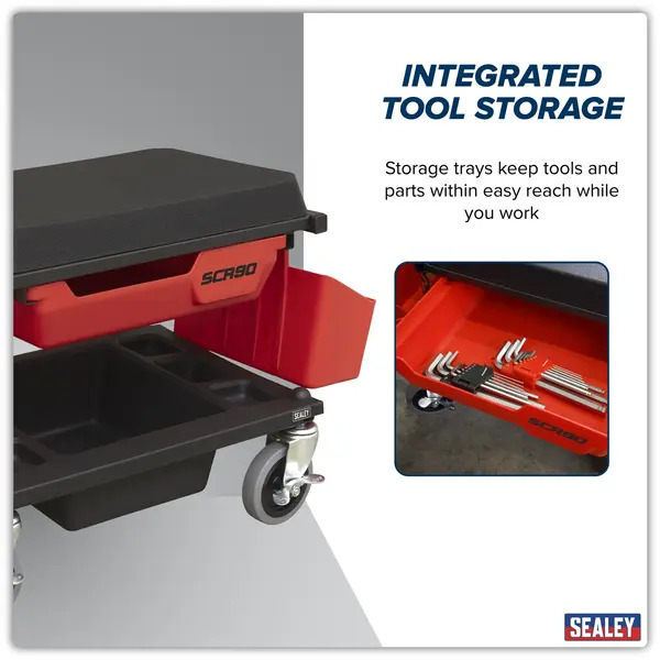 Sealey SCR90 Mechanic's Deluxe Detailing Utility Seat