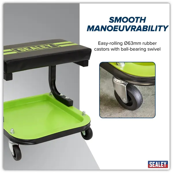 Sealey SCR9HV Mechanic's Utility Seat - Green