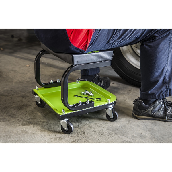 Sealey SCR9HV Mechanic's Utility Seat - Green