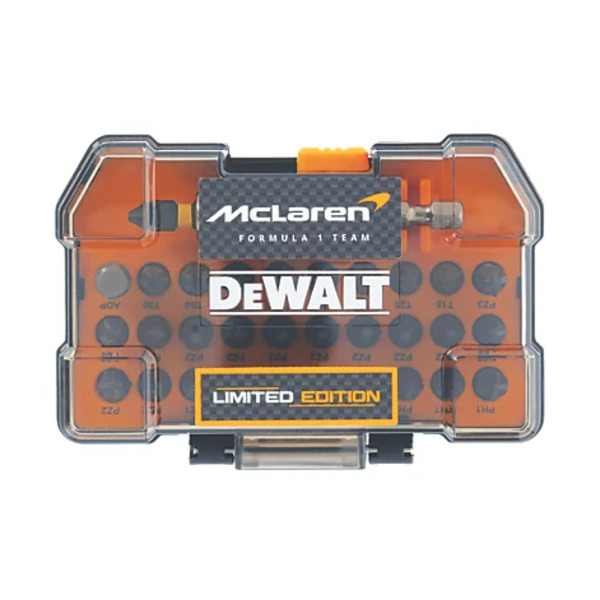 DEWALT DT70901T-QZ McLaren Mixed Impact Torsion Screwdriver Bit Set 32 Pieces 
