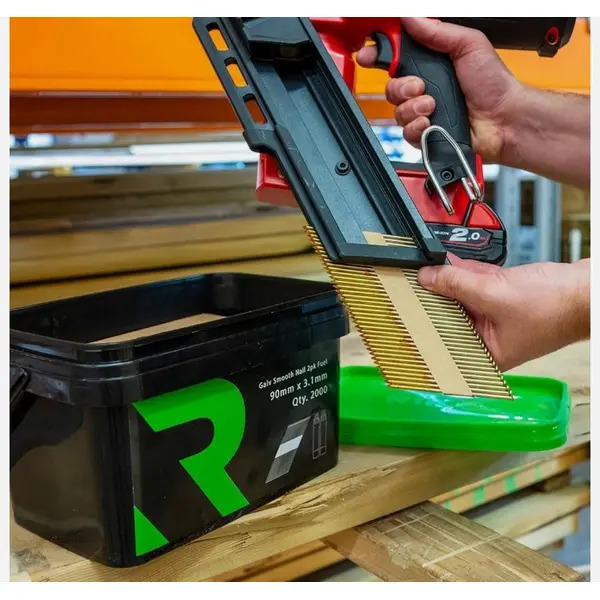 Rika FFNR005 1st Fix Collated Nails Galv Ring 75 x 3.1mm 2000pk (2pk Fuel Cells)