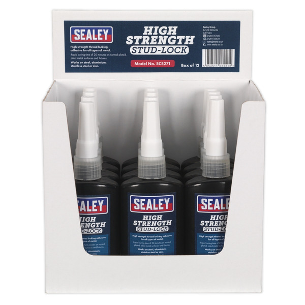 Sealey SCS271 High Strength Stud Lock 50ml - Pack of 12