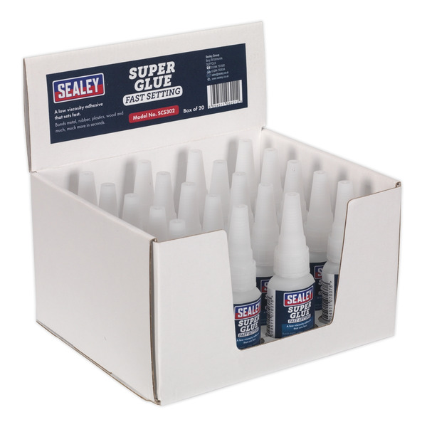 Sealey SCS302 Fast Setting Super Glue 20g - Pack of 20