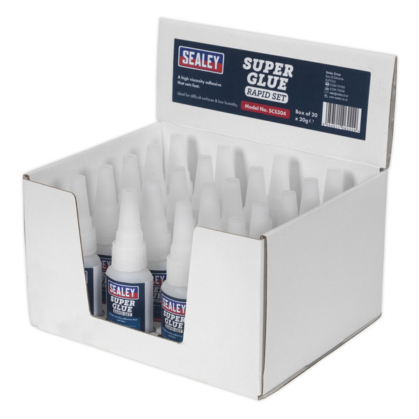 Sealey SCS304 Rapid Set Super Glue 20g - Pack of 20