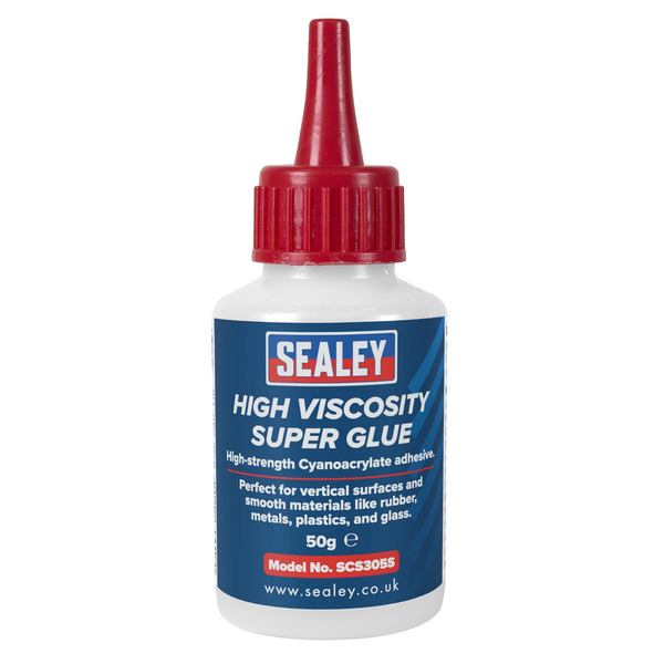 Sealey SCS305 High Viscosity Super Glue - Cyanoacrylate Adhesive, Fast-Bonding Formula 50g 25pc - Clear