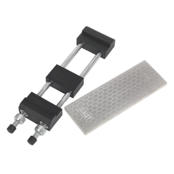 Sealey SCSS1 Combination Diamond Sharpening Whetstone with Adjustable Stone Holder