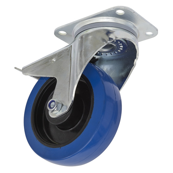 Sealey SCW3160SPL 160mm Castor Wheel with Swivel Plate & Total Lock