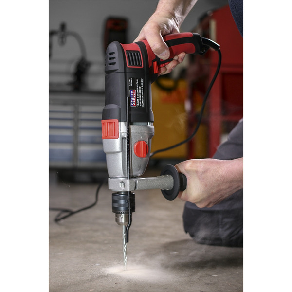 Sealey SD1000 13mm 2 Mechanical Plus Variable Speed Hammer Drill 1050W/230V