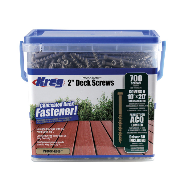 Kreg Protec-Kote Deck Screw - 51mm #8 Coarse Pan head 700ct