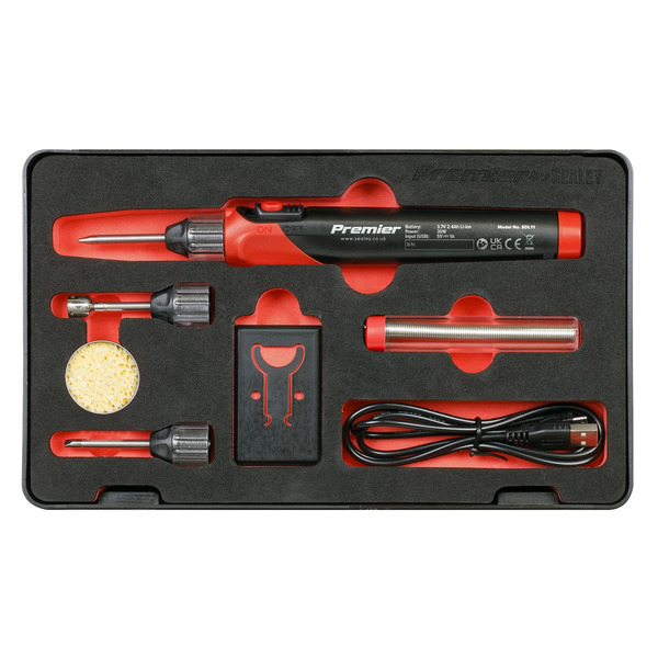 Sealey SDL11 Premier Rechargeable Soldering Iron Kit 30W