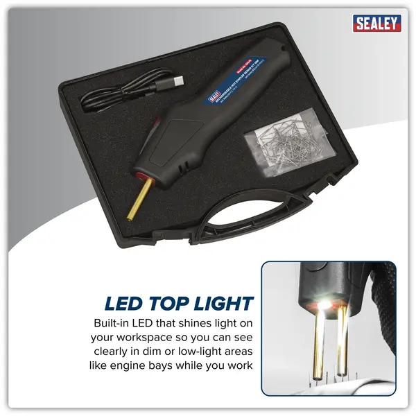 Sealey SDL16 Rechargeable Hot Stapler Repair Kit 18W