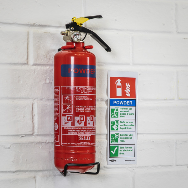 Sealey SDPE01 Dry Powder Fire Extinguisher 1kg