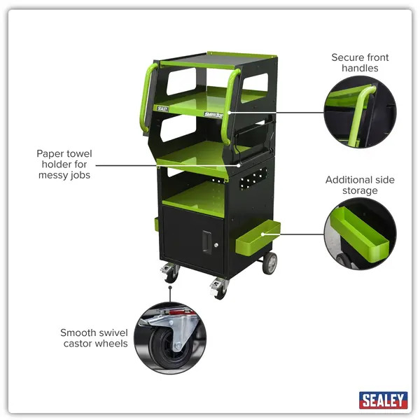 Sealey SDS1G Diagnostic Tablet & Trolley - Green