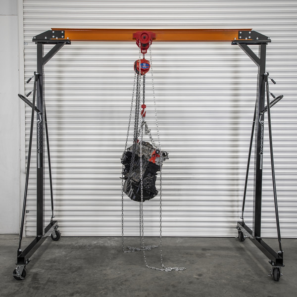Portable Adjustable Gantry Frame with Geared Trolley Combo 1 Tonne