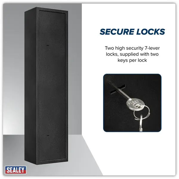Sealey SGS5AB 5 Gun Cabinet with Ammo Safe