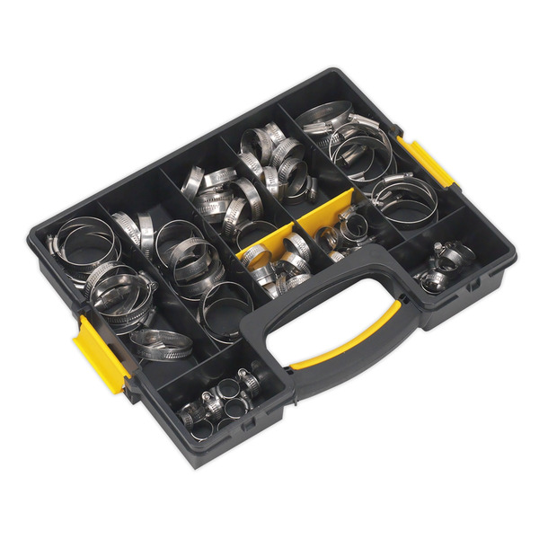 Sealey SHCSS90AC Stainless Steel Hose Clip Assortment 10-57mm 90pc